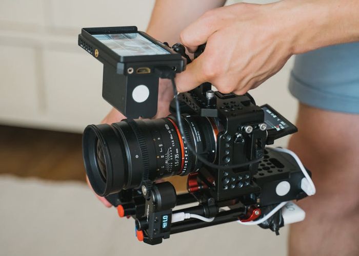 Close-up of a man focusing on precise movement for stability.